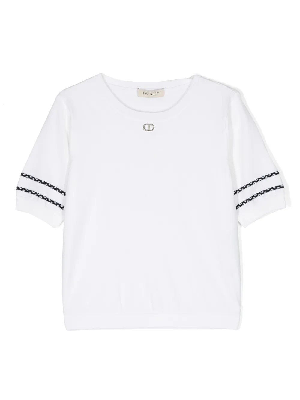 Джемпер с короткими рукавами и логотипом TWINSET Kids, нейтральный
Джемпер с короткими рукавами и логотипом TWINSET Kids, нейтральный