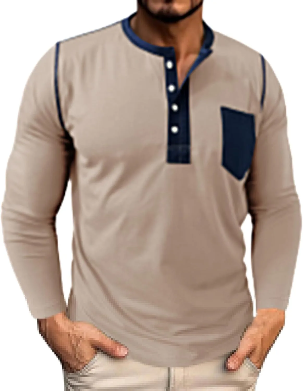 Мужская футболка с V-образным вырезом и длинным рукавом Colorblock Slim Fit YSERB
Мужская футболка с V-образным вырезом и длинным рукавом Colorblock Slim Fit YSERB