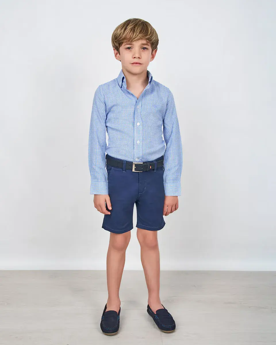 Шорты-бермуды для мальчика из габардина Spagnolo, темно-синий
Шорты-бермуды для мальчика из габардина Spagnolo, темно-синий