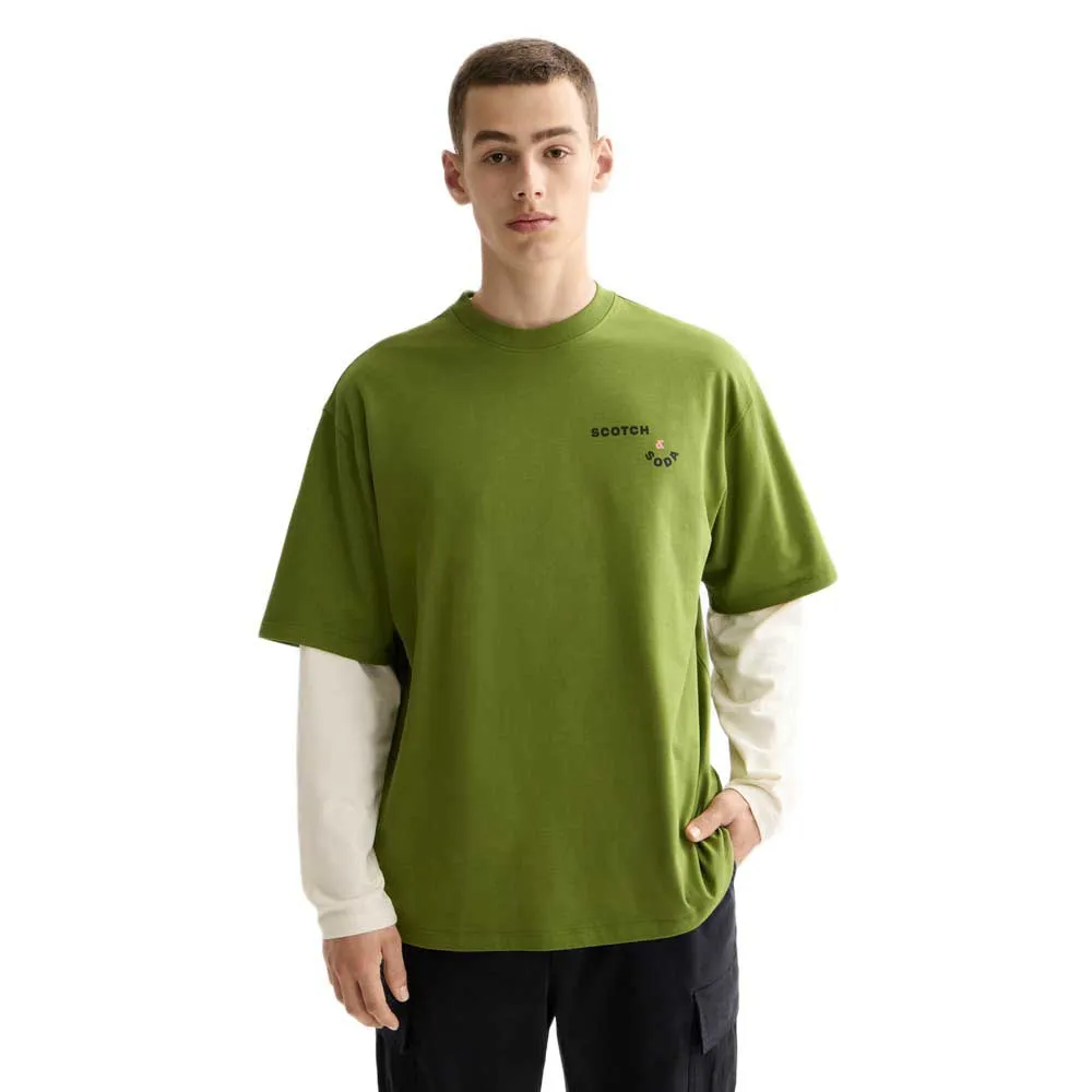 Футболка с коротким рукавом свободного кроя Scotch & Soda с рисунком спереди и сзади, зеленый
Футболка с коротким рукавом свободного кроя Scotch & Soda с рисунком спереди и сзади, зеленый
