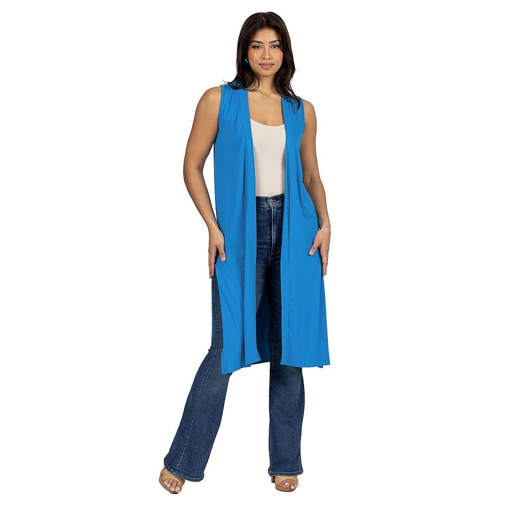 Женский длинный кардиган без рукавов 24Seven Comfort Apparel с разрезом по бокам, цвет Turquiose
Женский длинный кардиган без рукавов 24Seven Comfort Apparel с разрезом по бокам, цвет Turquiose