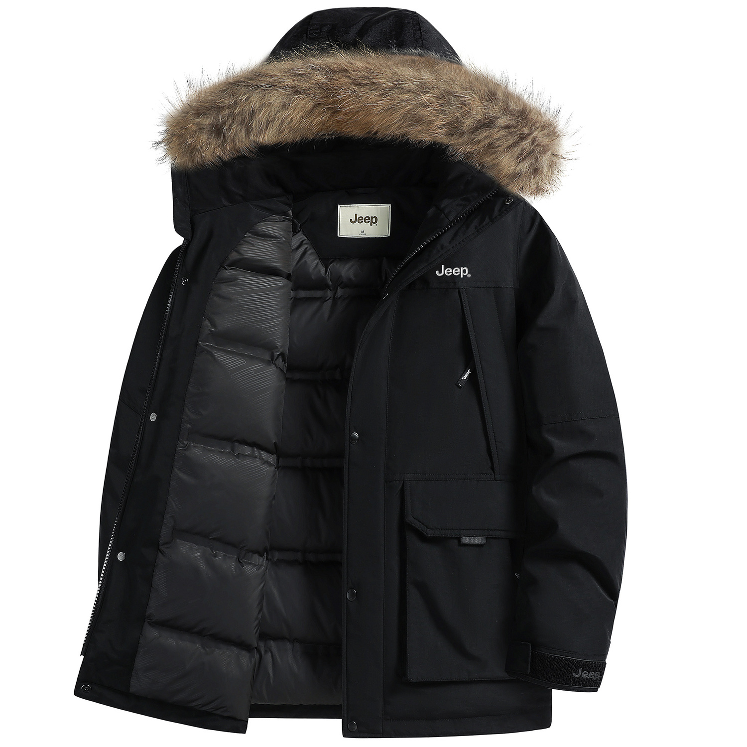 Пуховик Unisex Thickened Jeep, черный
Пуховик Unisex Thickened Jeep, черный