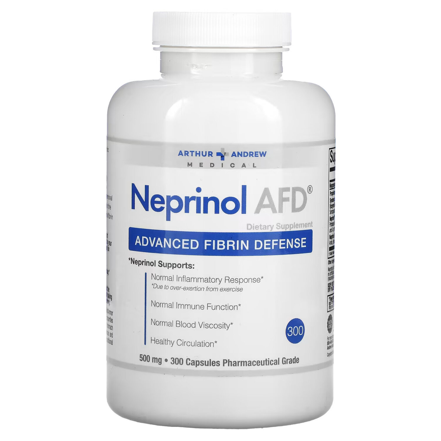 Arthur Andrew Medical, Neprinol AFD, усовершенствованное средство для защиты организма от вредного воздействия фибрина, 500 мг, 300 капсул
Arthur Andrew Medical, Neprinol AFD, усовершенствованное средство для защиты организма от вредного воздействия фибрина, 500 мг, 300 капсул