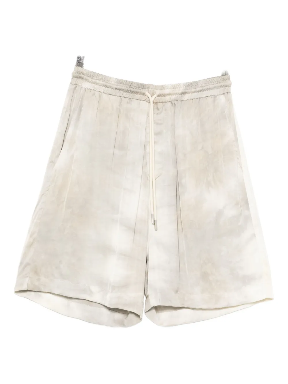 Шорты с завязками и принтом тай-дай YES LONDON, нейтральный 
Шорты с завязками и принтом тай-дай YES LONDON, нейтральный