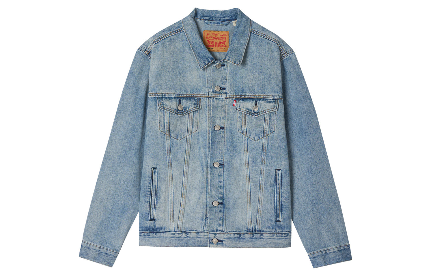 Levis Джинсовые Куртка унисекс, синий лацкан, умеренный крой
Levis Джинсовые Куртка унисекс, синий лацкан, умеренный крой