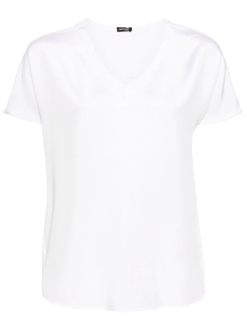 Шелковая футболка с V-образным вырезом Kiton, белый
Шелковая футболка с V-образным вырезом Kiton, белый