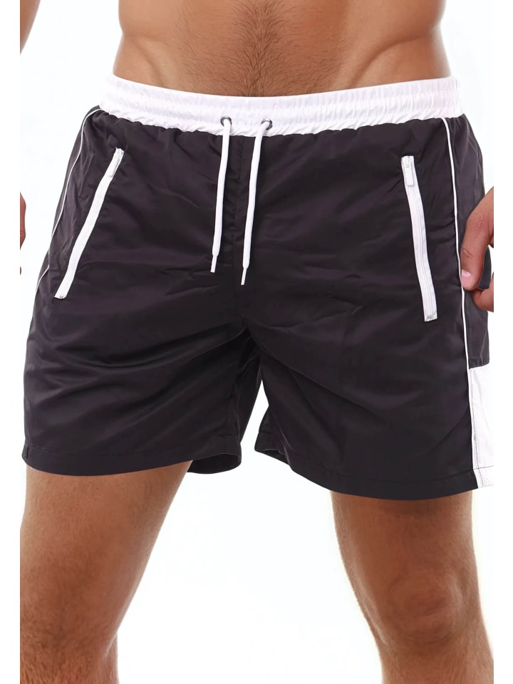 Плавки/шорты для плавания на молнии черного и белого цветов RESLAD
Плавки/шорты для плавания на молнии черного и белого цветов RESLAD