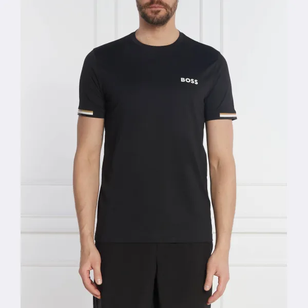 Футболка узкого кроя берететтини Boss x matteo Boss, черный 
Футболка узкого кроя берететтини Boss x matteo Boss, черный