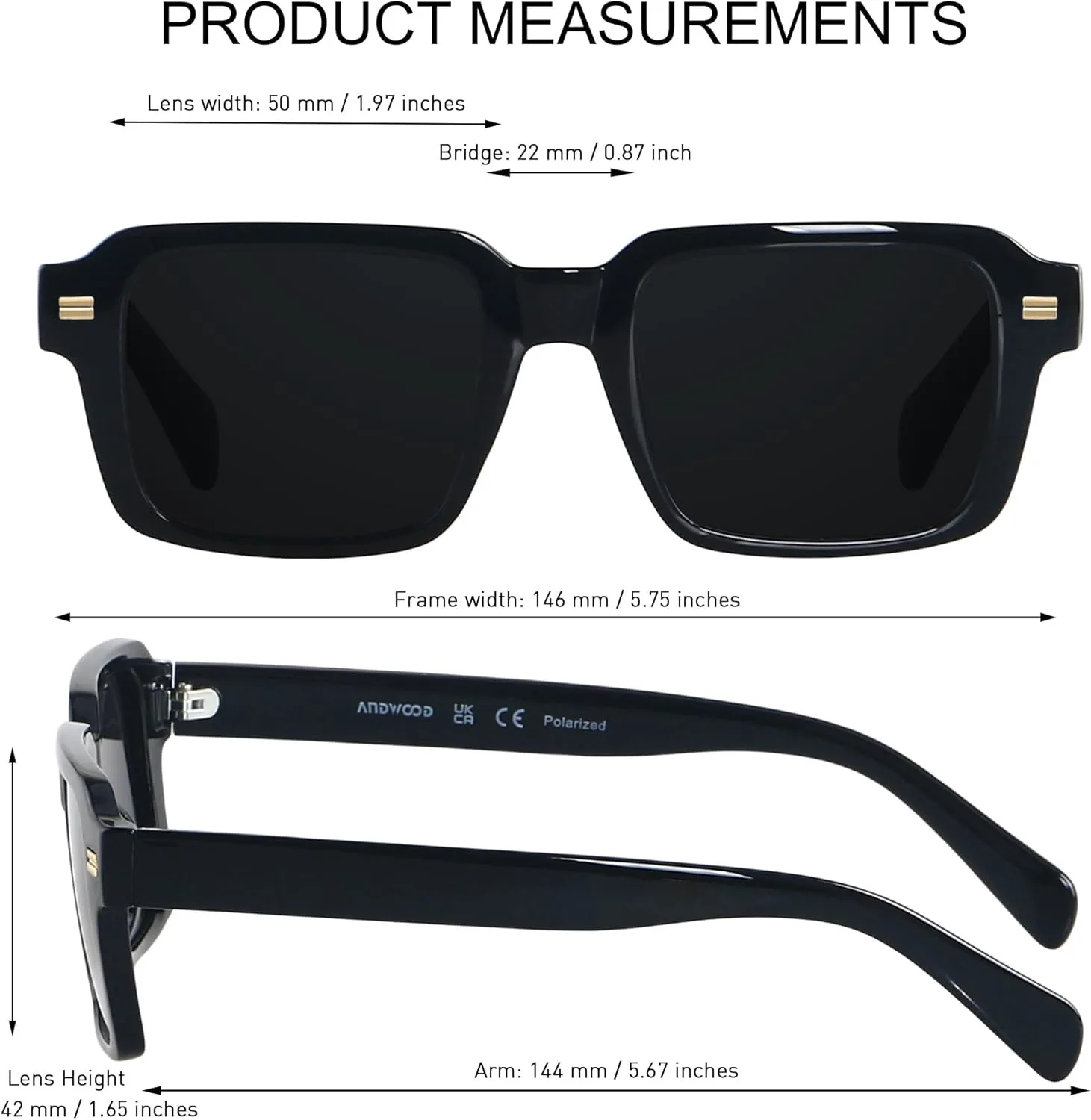 Солнцезащитные очки ANDWOOD в стиле ретро 70-х и 80-х годов, квадратные, поляризованные, для женщин и мужчин, винтажные прямоугольные, Black | Dark Black
Солнцезащитные очки ANDWOOD в стиле ретро 70-х и 80-х годов, квадратные, поляризованные, для женщин и мужчин, винтажные прямоугольные, Black | Dark Black