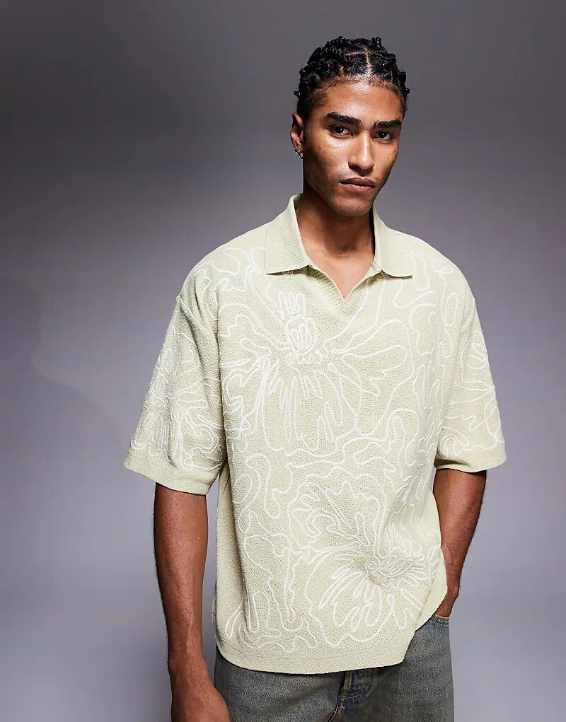 Поло River Island с цветочной вышивкой светло-зеленого цвета
Поло River Island с цветочной вышивкой светло-зеленого цвета