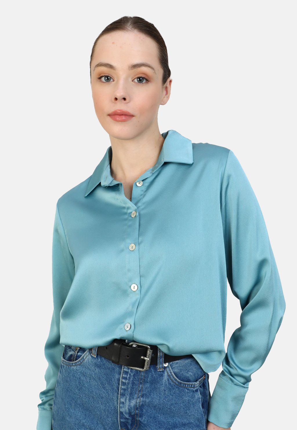 Блузка на пуговицах REFKA Modanisa, зеленый
Блузка на пуговицах REFKA Modanisa, зеленый