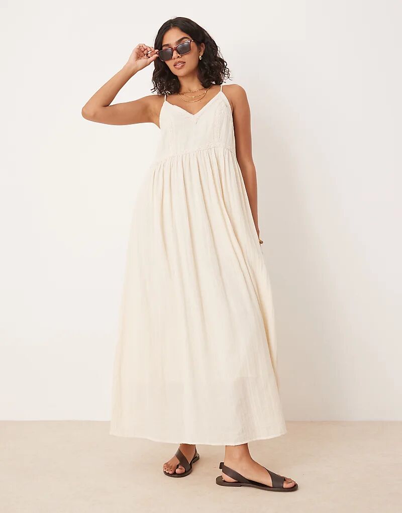 Платье-миди с отделкой крючком в стиле бохо YAS Festival кремового цвета
Платье-миди с отделкой крючком в стиле бохо YAS Festival кремового цвета