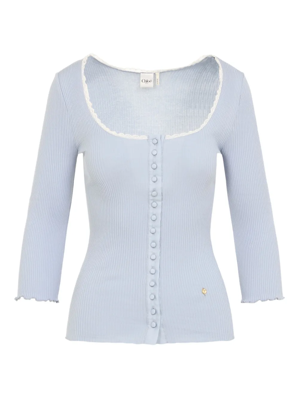 Топ с кружевной отделкой Chloé, синий
Топ с кружевной отделкой Chloé, синий