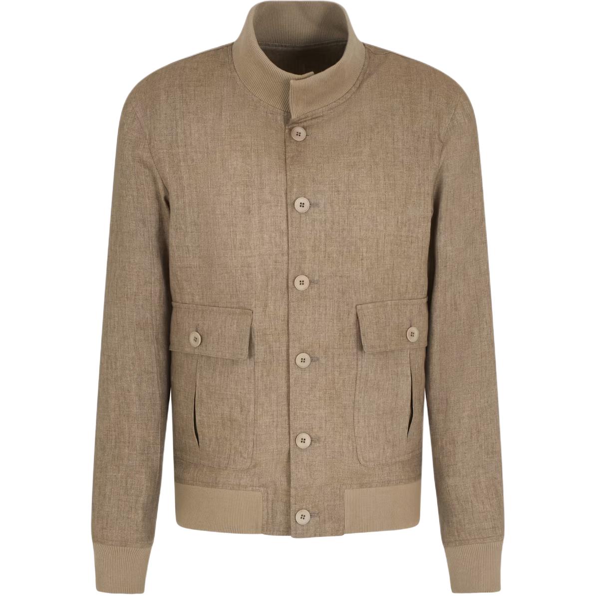 Выцветшая льняная куртка Emporio Armani, коричневый
Выцветшая льняная куртка Emporio Armani, коричневый