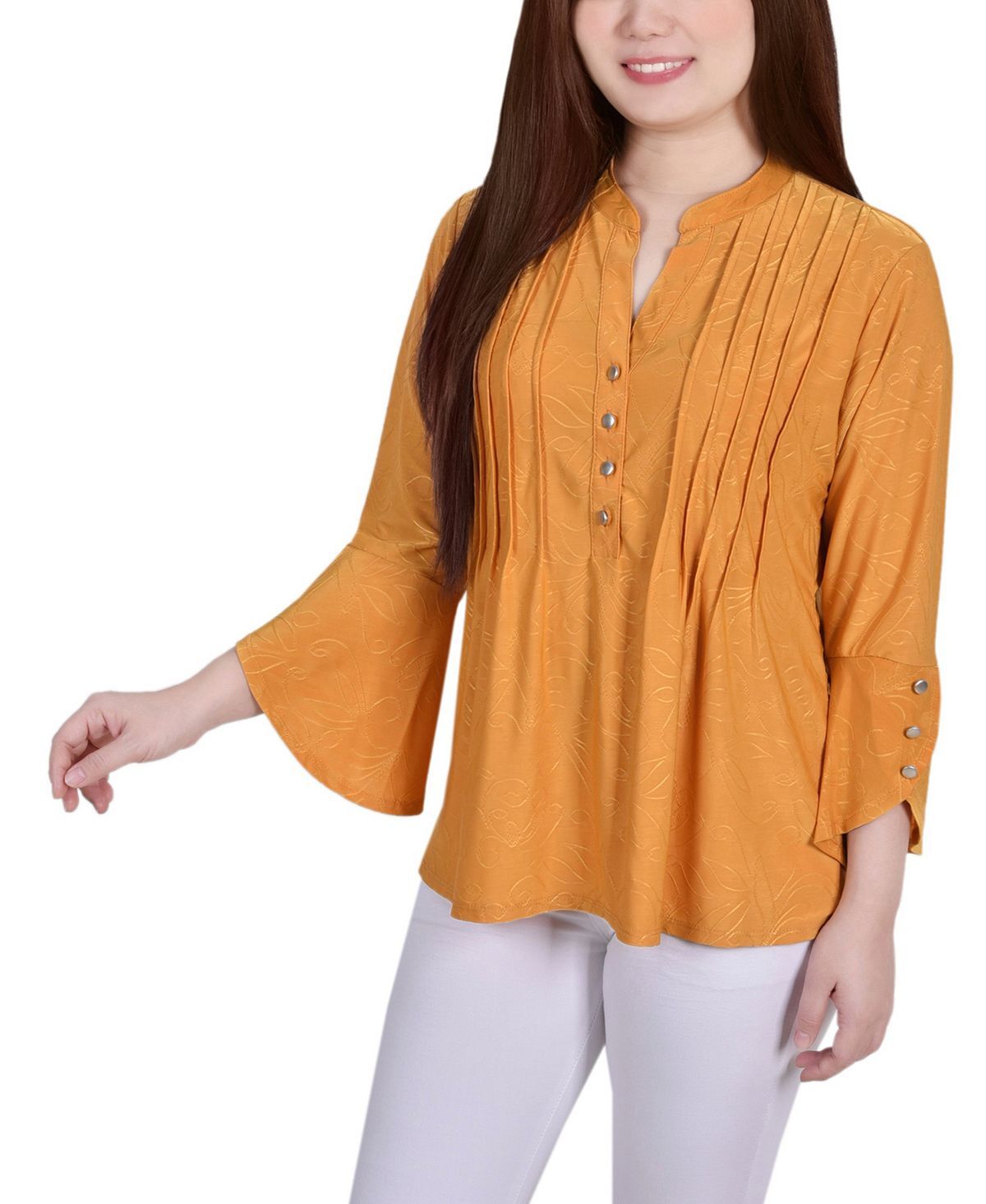 Женский топ с y-образным вырезом и расклешенными рукавами 3/4 внахлест NY Collection, мульти
Женский топ с y-образным вырезом и расклешенными рукавами 3/4 внахлест NY Collection, мульти