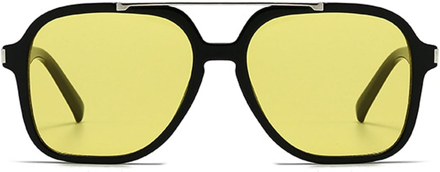 Модные солнцезащитные очки большого размера с квадратной оправой и двойной перемычкой для женщин, очки-пилот с защитой от УФ-излучения UV400, ретро-очки для мужчин, темно-зеленые солнцезащитные очки mincl, Yellow
Модные солнцезащитные очки большого размера с квадратной оправой и двойной перемычкой для женщин, очки-пилот с защитой от УФ-излучения UV400, ретро-очки для мужчин, темно-зеленые солнцезащитные очки mincl, Yellow