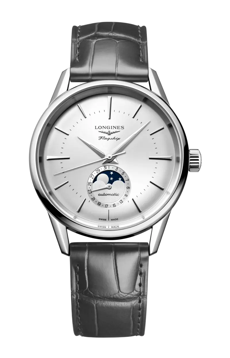 Flagship heritage с лунными фазами 38,5 мм - l4.815.4.72.2 LONGINES
Flagship heritage с лунными фазами 38,5 мм - l4.815.4.72.2 LONGINES