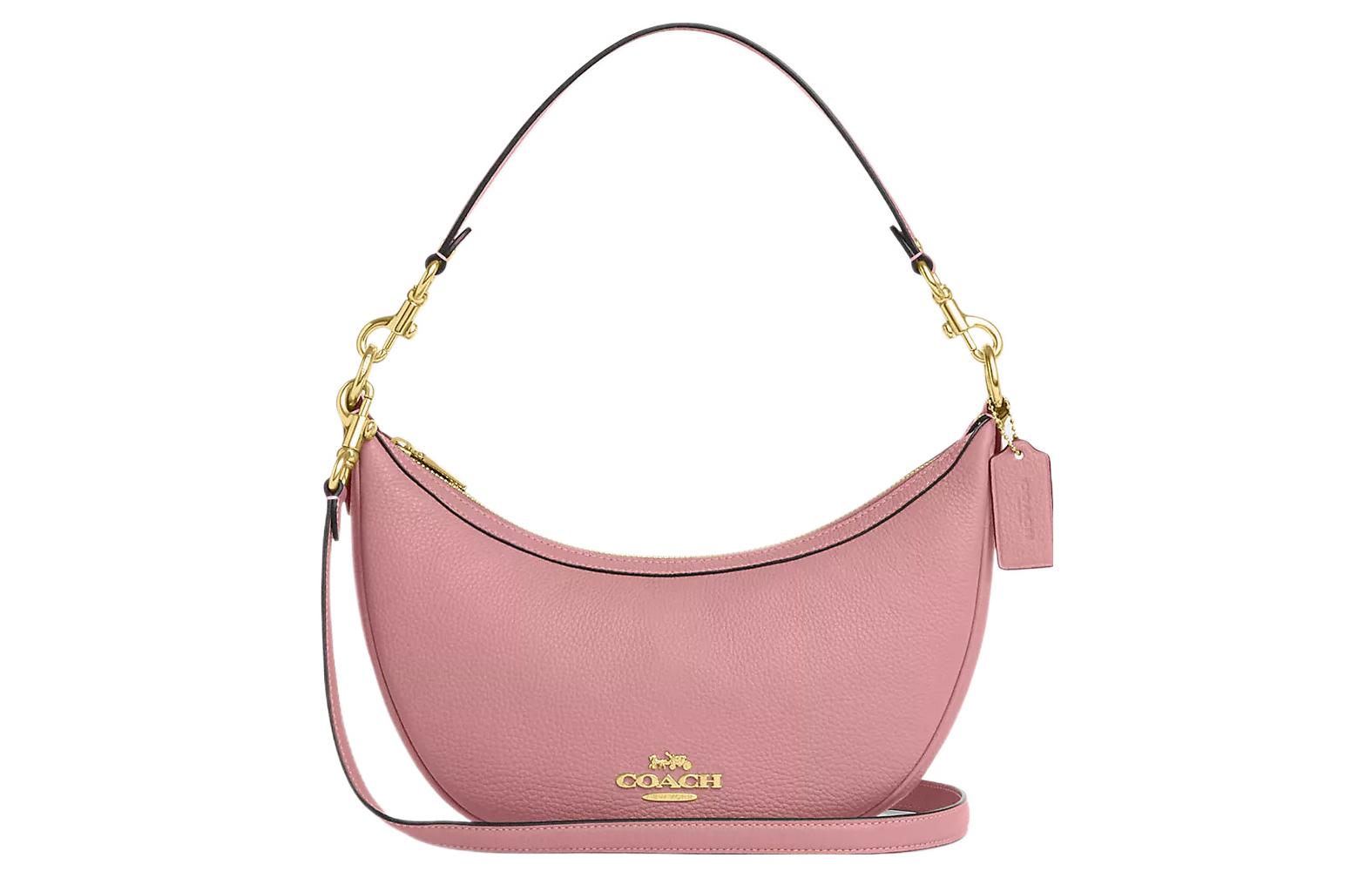 Кожаная сумка-полумесяц, женская сумка через плечо среднего размера золото и натуральный розовый COACH
Кожаная сумка-полумесяц, женская сумка через плечо среднего размера золото и натуральный розовый COACH