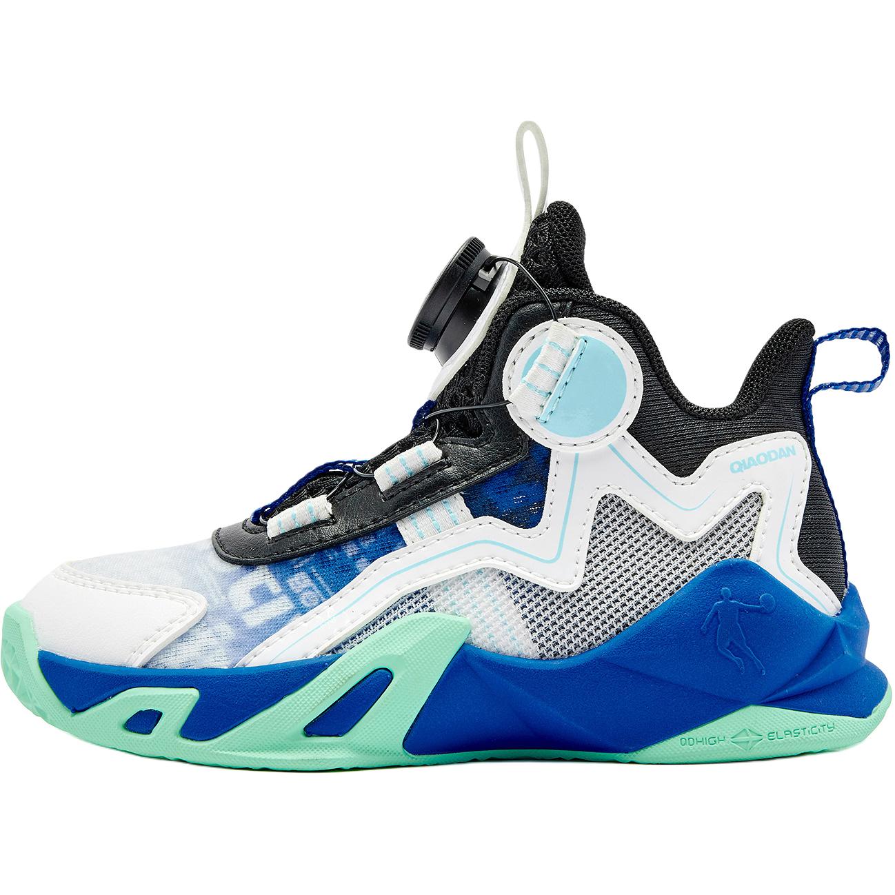 Детские баскетбольные кроссовки с амортизацией и износостойкостью, среднего размера, для детей от 3 до 7 лет QIAODAN, белый/синий/черный 
Детские баскетбольные кроссовки с амортизацией и износостойкостью, среднего размера, для детей от 3 до 7 лет QIAODAN, белый/синий/черный