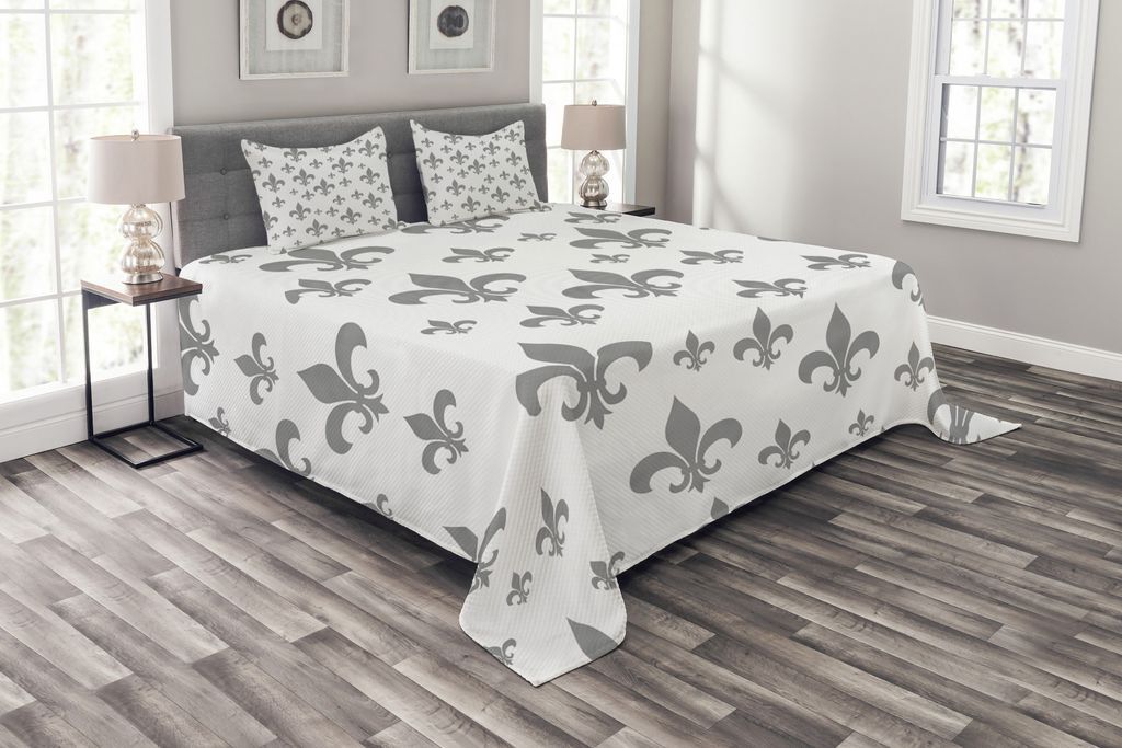 ABAKUHAUS Комплект покрывала Fleur De Lis, Retro Royal Vintage, комплект с моющимися наволочками, для односпальных кроватей 264 x 220 см, серый
ABAKUHAUS Комплект покрывала Fleur De Lis, Retro Royal Vintage, комплект с моющимися наволочками, для односпальных кроватей 264 x 220 см, серый