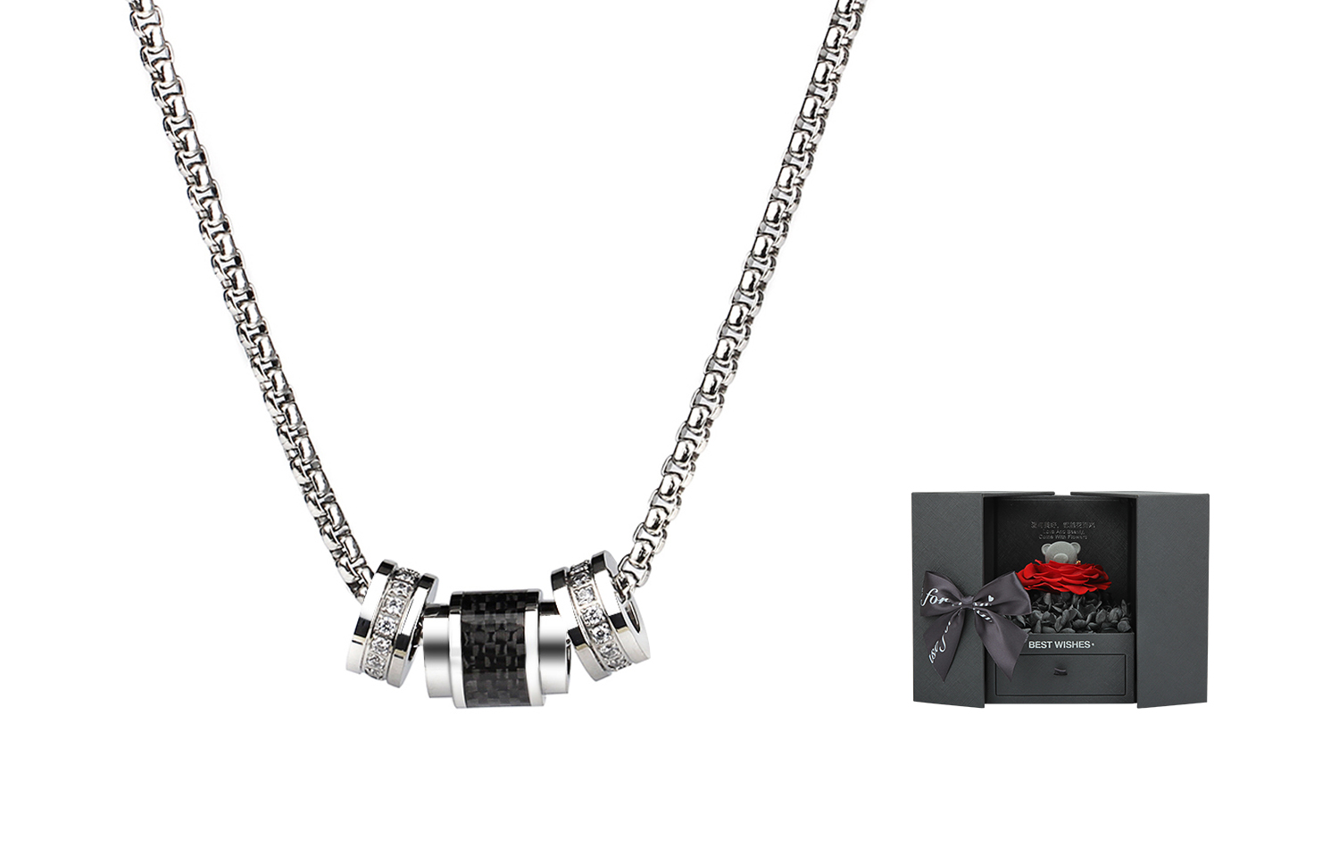 Mustkoo Ожерелье из нержавеющей стали, унисекс, черные
Mustkoo Ожерелье из нержавеющей стали, унисекс, черные