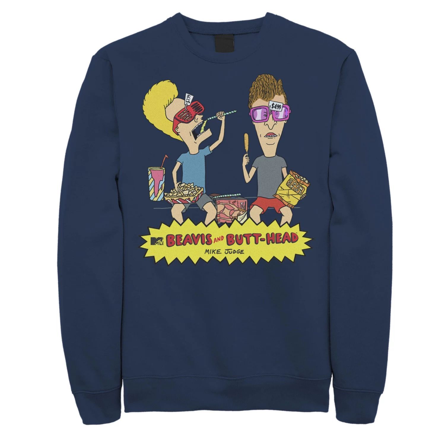 Мужская толстовка с логотипом Beavis & Butthead Snacks On The Curb Licensed Character, синий
Мужская толстовка с логотипом Beavis & Butthead Snacks On The Curb Licensed Character, синий
