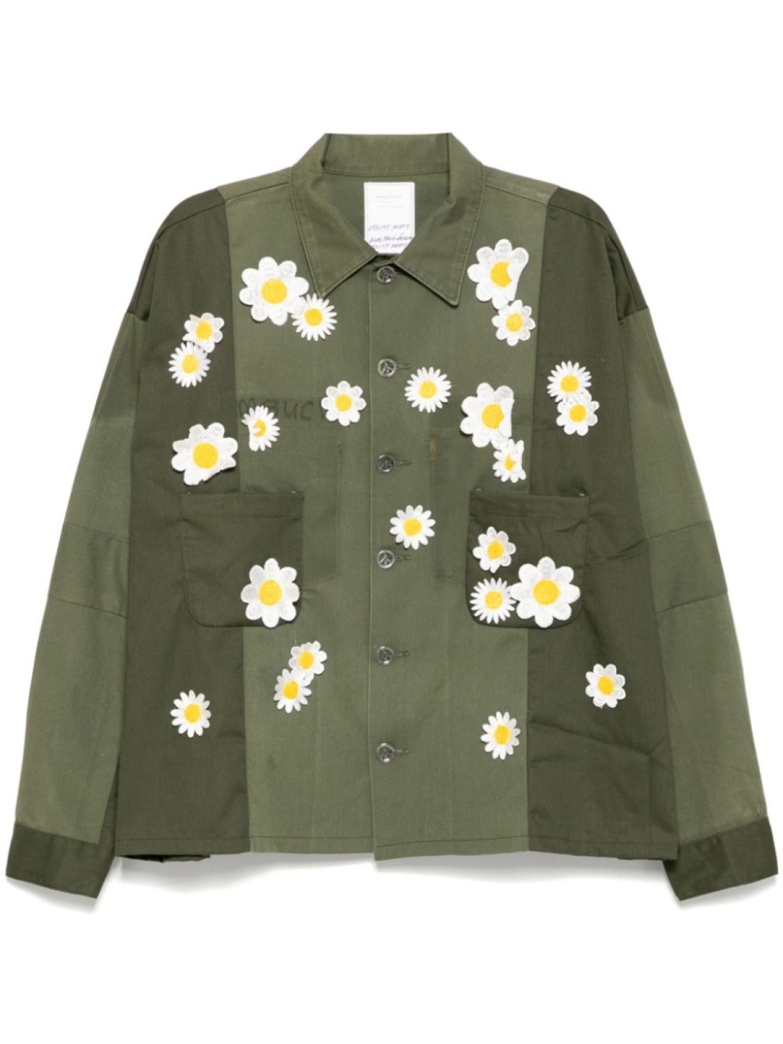 Рубашка со вставками Readymade, зеленый
Рубашка со вставками Readymade, зеленый