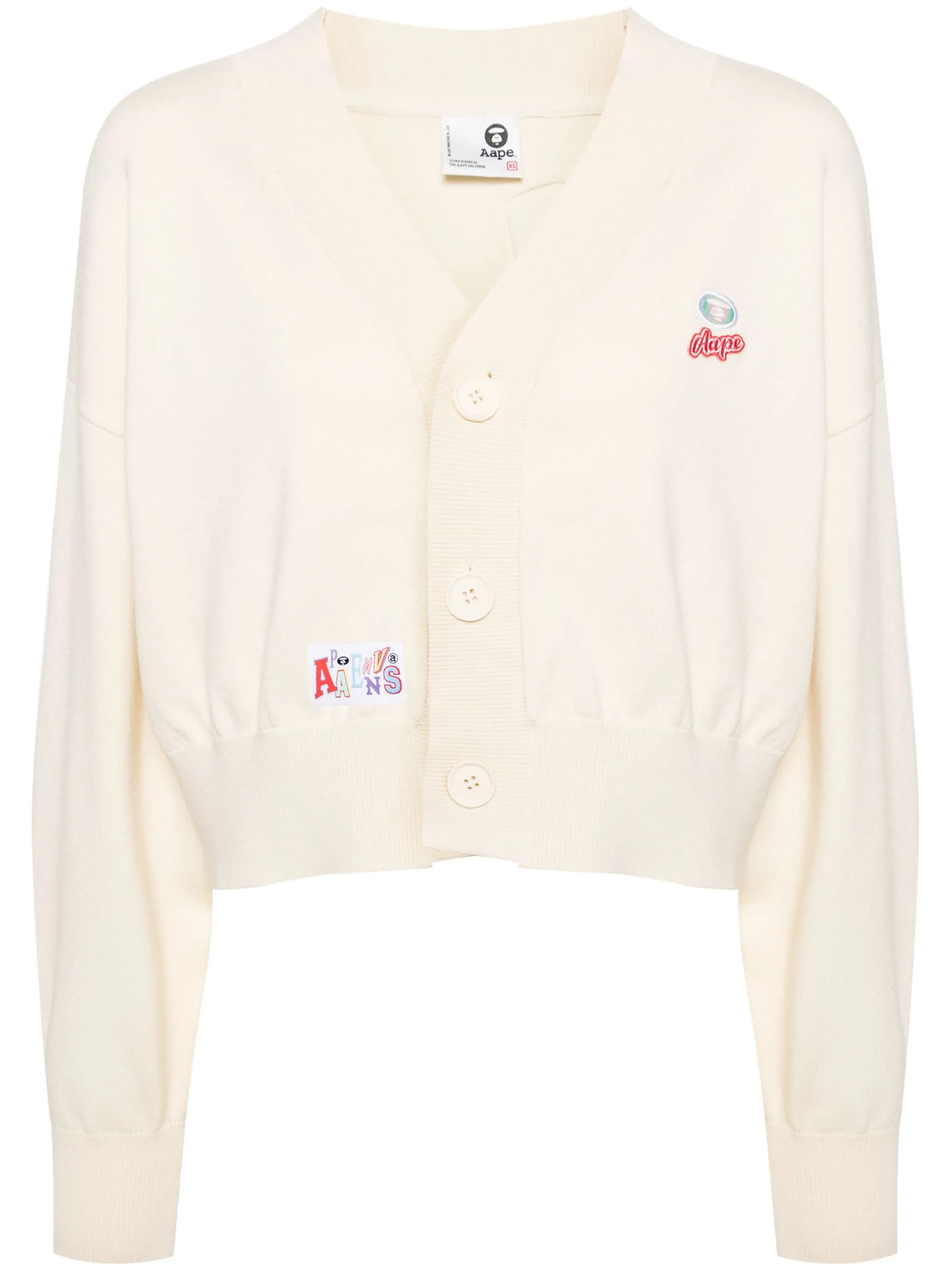 Кардиган с V-образным вырезом и логотипом Aape By A Bathing Ape, нейтральный
Кардиган с V-образным вырезом и логотипом Aape By A Bathing Ape, нейтральный