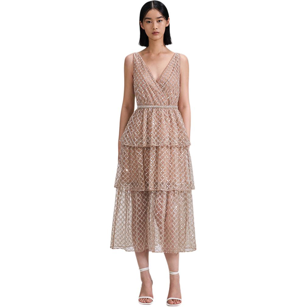 Self Portrait Женское платье без рукавов цвета слоновой кости
Self Portrait Женское платье без рукавов цвета слоновой кости