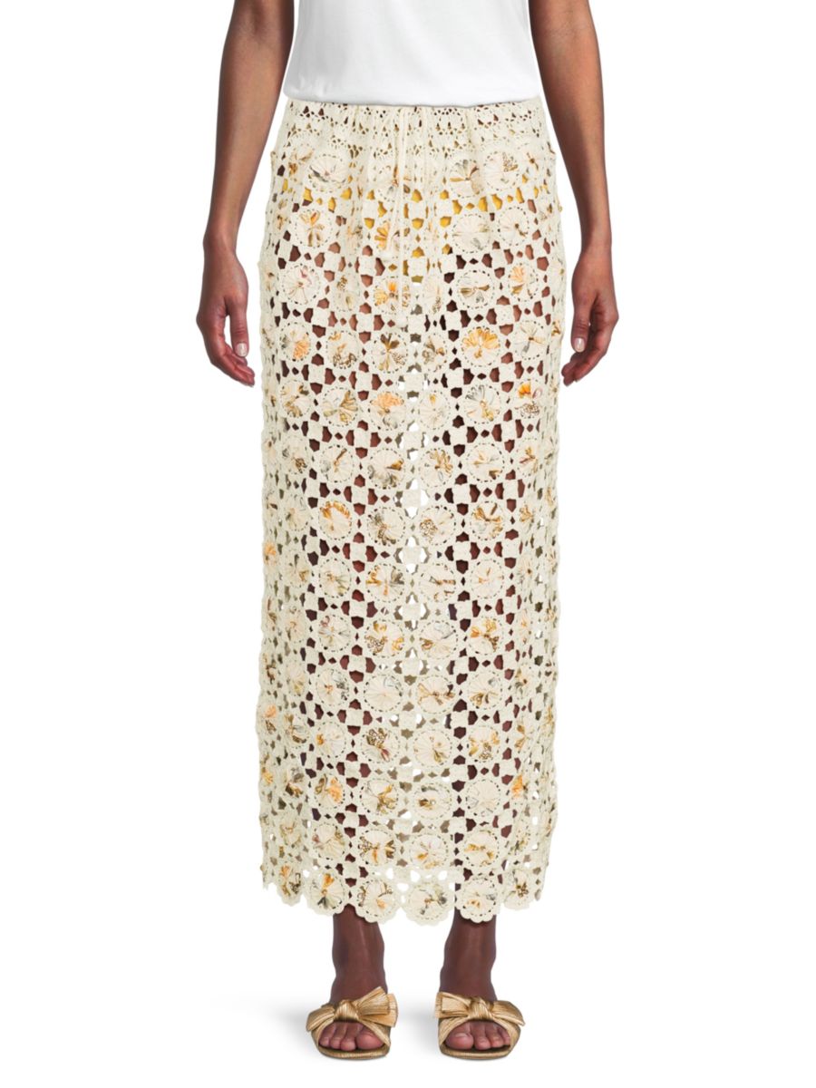 Юбка-плащ Арройо с цветочным узором и вязанным крючком макси Agua by Agua Bendita, кремовый
Юбка-плащ Арройо с цветочным узором и вязанным крючком макси Agua by Agua Bendita, кремовый