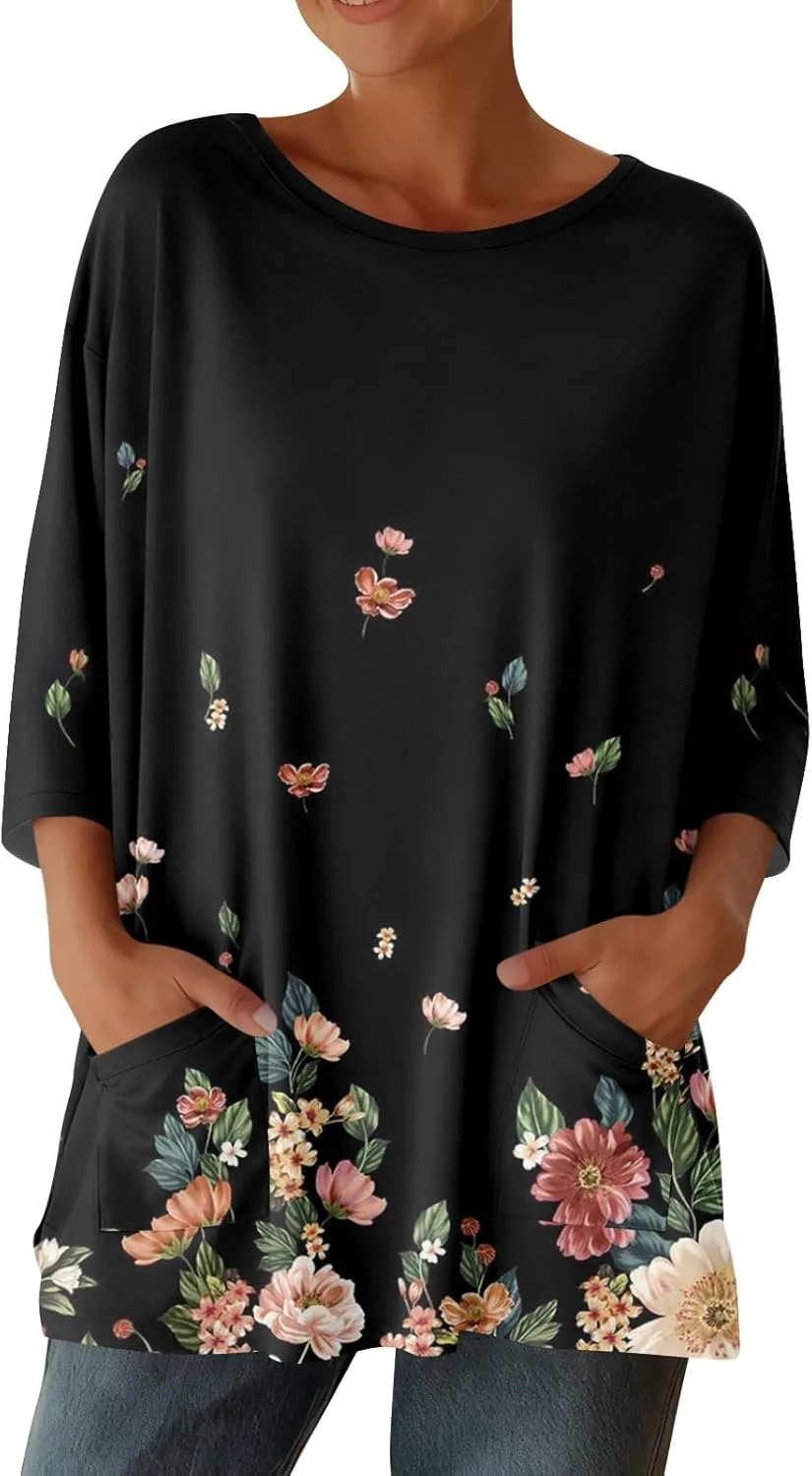 Женская летняя блузка 3/4 рукава с карманами, Plus Size UDAUDU
Женская летняя блузка 3/4 рукава с карманами, Plus Size UDAUDU