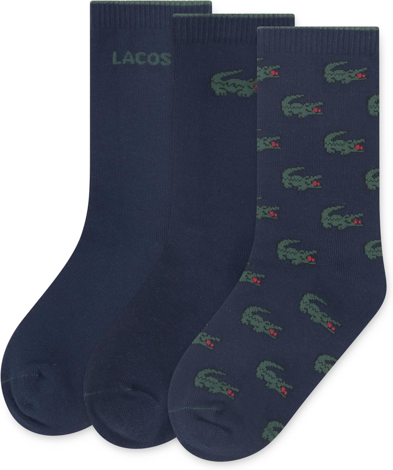 Упаковка из 3 пар трикотажных носков Lacoste для мальчиков на каждый день, Navy Blue Croc
Упаковка из 3 пар трикотажных носков Lacoste для мальчиков на каждый день, Navy Blue Croc