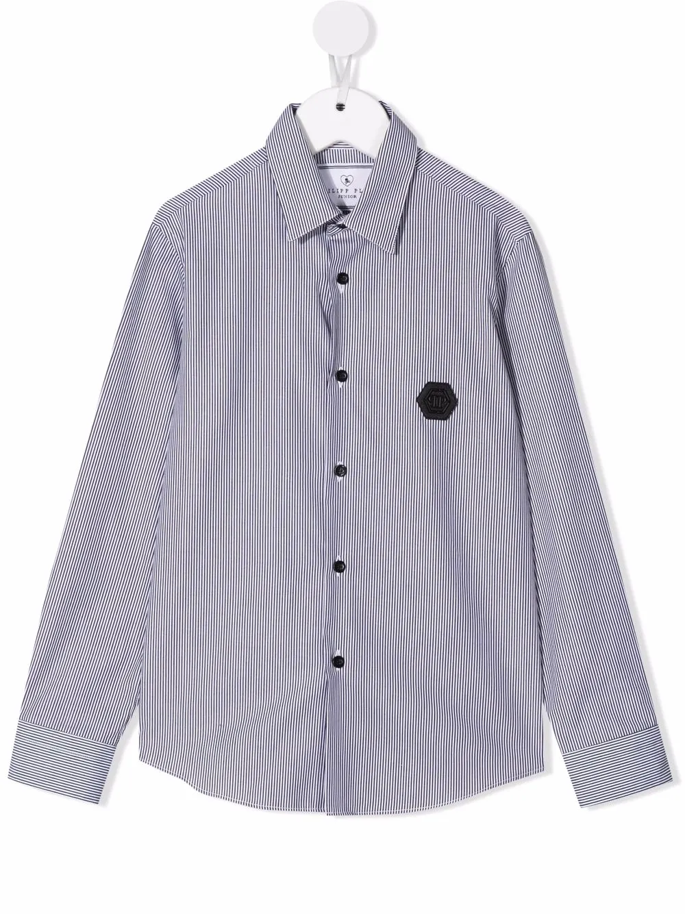 Рубашка с длинными рукавами и принтом Skull Philipp Plein Junior, черный 
Рубашка с длинными рукавами и принтом Skull Philipp Plein Junior, черный