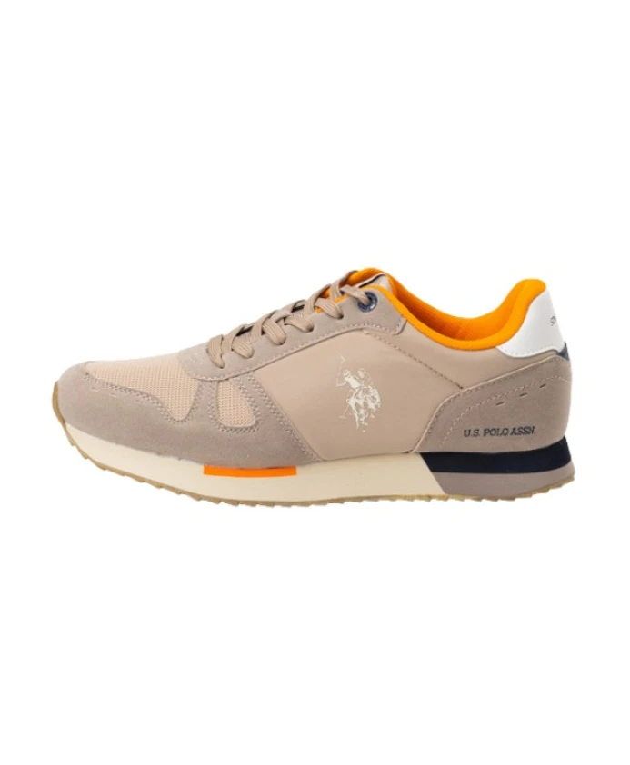 Бежевые кроссовки с оранжевыми и белыми акцентами U.S. Polo Assn., бежевый
Бежевые кроссовки с оранжевыми и белыми акцентами U.S. Polo Assn., бежевый