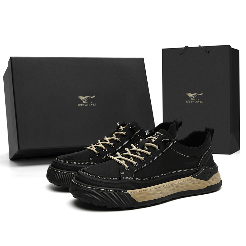 Лёгкие и дышащие низкие скейтерские кроссовки мужские черные SEPTWOLVES
Лёгкие и дышащие низкие скейтерские кроссовки мужские черные SEPTWOLVES