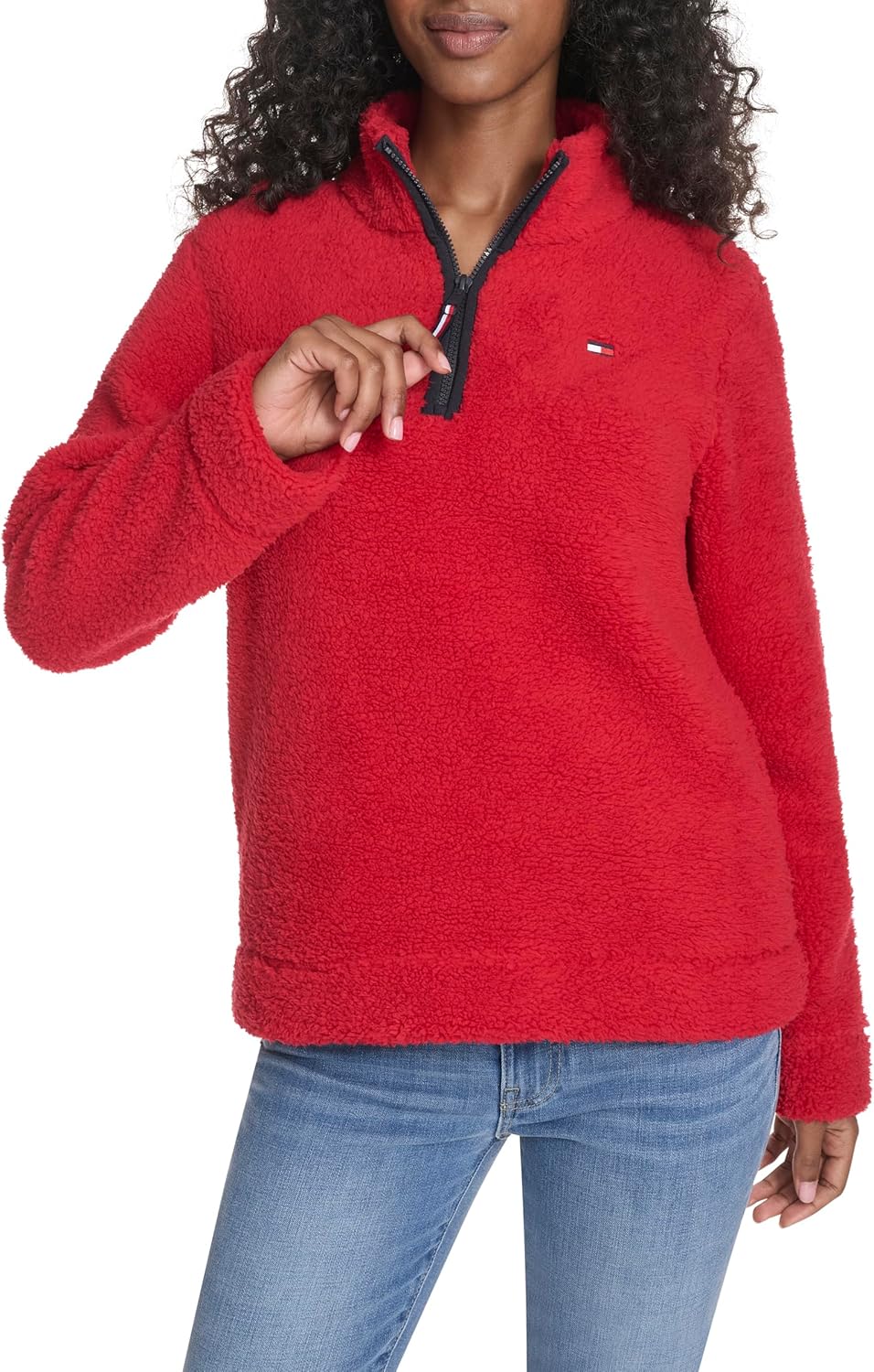 Женский пуловер Tommy Hilfiger с воротником-стойкой и молнией 1/4 из мягкой шерпы, Scarlet
Женский пуловер Tommy Hilfiger с воротником-стойкой и молнией 1/4 из мягкой шерпы, Scarlet