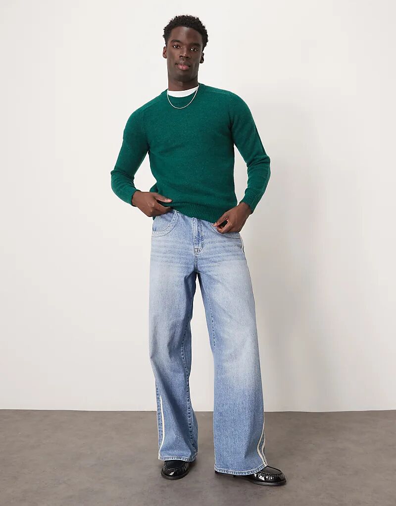 Пушистый вязаный джемпер из альпаки с круглым вырезом зеленого цвета Selected Homme
Пушистый вязаный джемпер из альпаки с круглым вырезом зеленого цвета Selected Homme