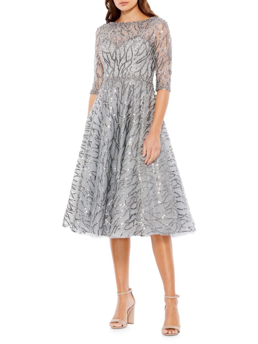 Расклешенное платье с декоративным вырезом и иллюзией Mac Duggal, цвет Platinum
Расклешенное платье с декоративным вырезом и иллюзией Mac Duggal, цвет Platinum