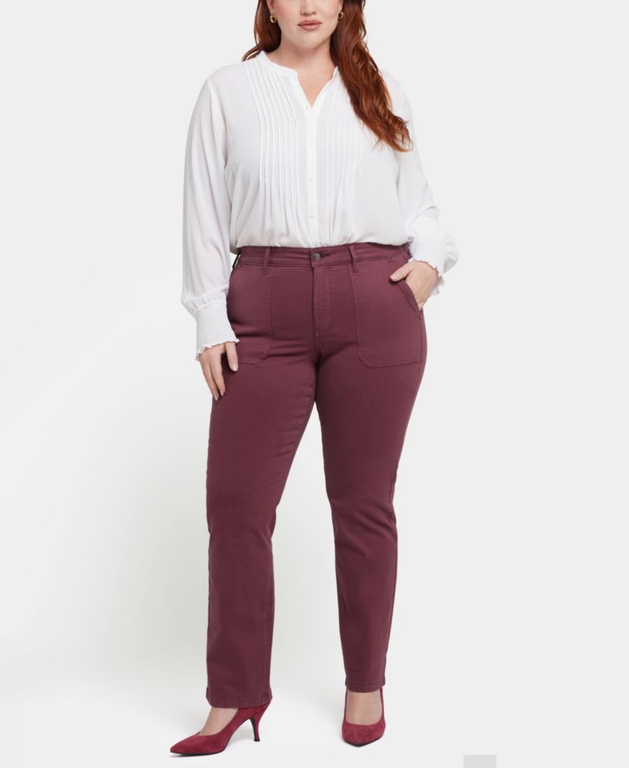 Джинсы прямого кроя Marilyn больших размеров NYDJ, Dark Cherry
Джинсы прямого кроя Marilyn больших размеров NYDJ, Dark Cherry