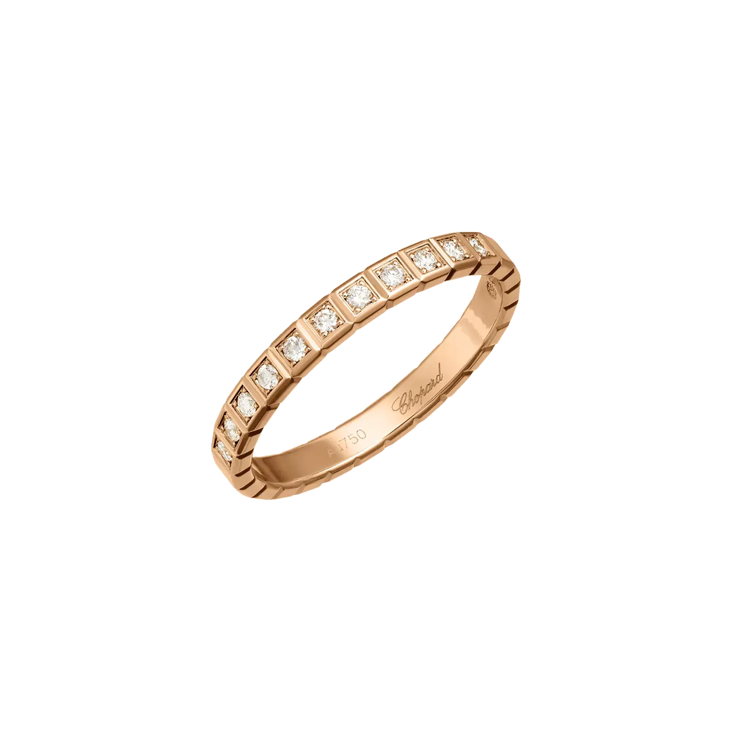 Кольцо Chopard Ice Cube - Кольцо, розовое золото, бриллианты в оправе