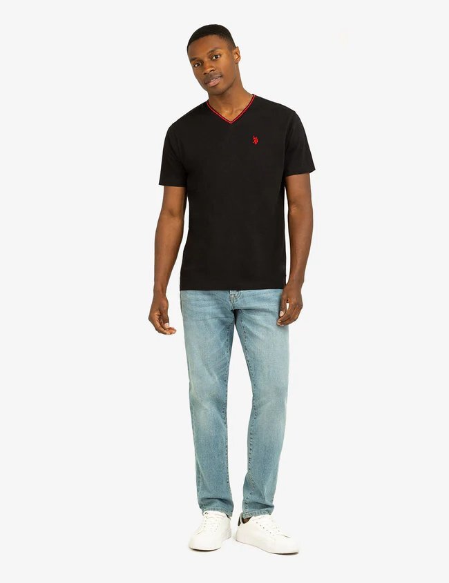 Футболка U.S. Polo Assn Tipped V-Neck Jersey, черный
Футболка U.S. Polo Assn Tipped V-Neck Jersey, черный