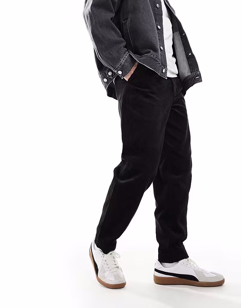 Вельветовые брюки Fred Perry с тесьмой черного цвета 
Вельветовые брюки Fred Perry с тесьмой черного цвета