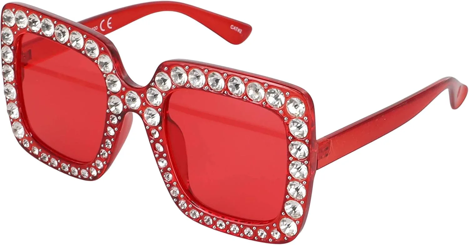Безупречные солнцезащитные очки большого размера в квадратной оправе, украшенные стразами и кристаллами, для женщин FLAWLESS EYEWEAR, 2 Pack: Yellow and Red
Безупречные солнцезащитные очки большого размера в квадратной оправе, украшенные стразами и кристаллами, для женщин FLAWLESS EYEWEAR, 2 Pack: Yellow and Red