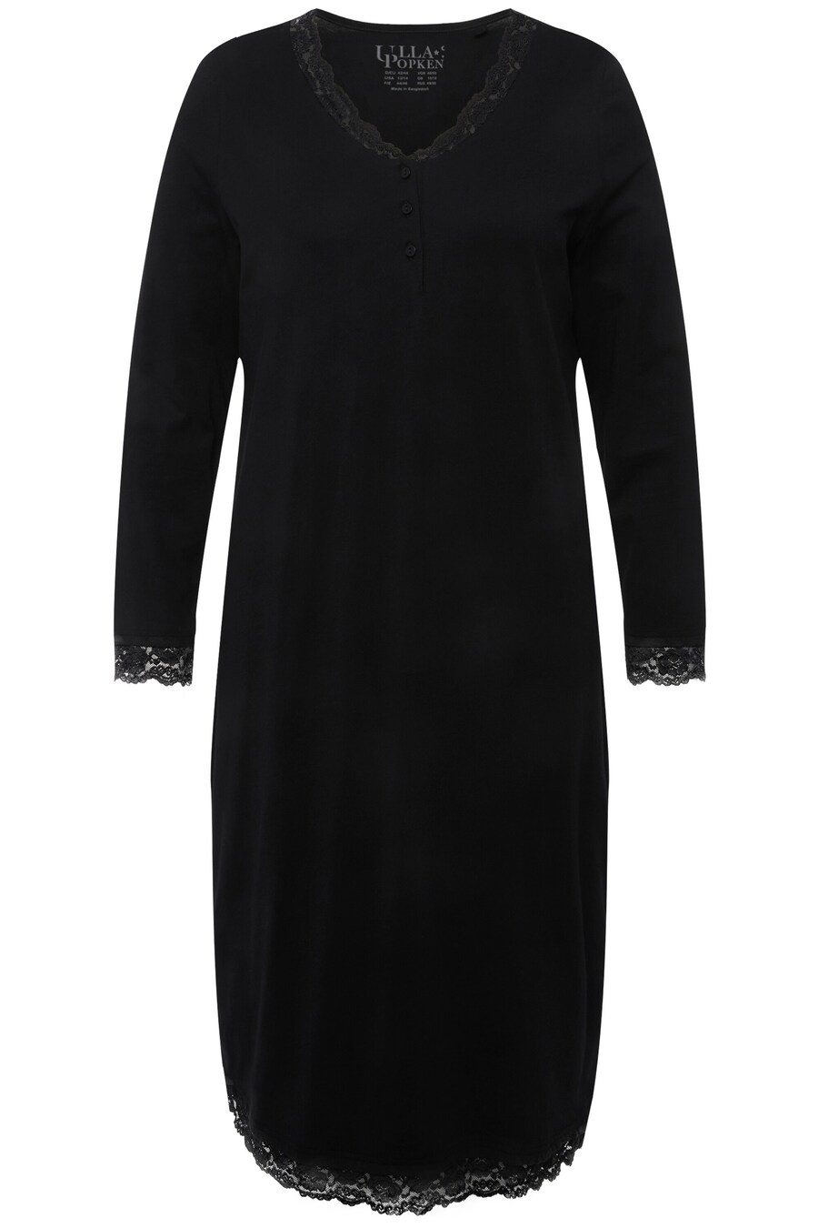 Ночная рубашка Ulla Popken, черный
Ночная рубашка Ulla Popken, черный