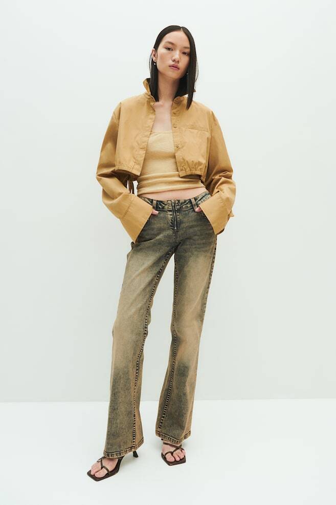 Расклешенные низкие джинсы H&M, синий
Расклешенные низкие джинсы H&M, синий