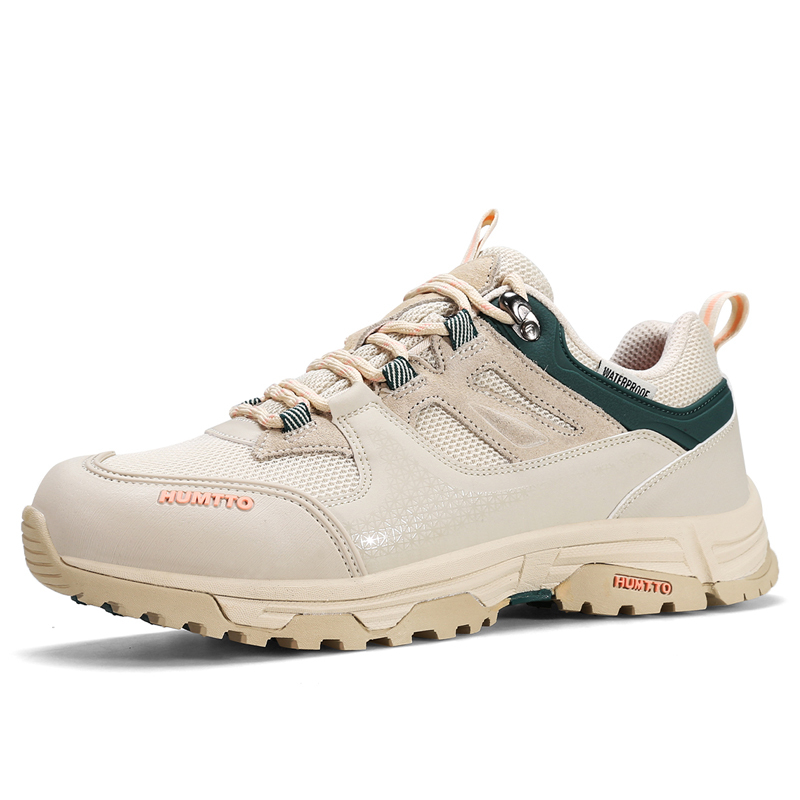 Кроссовки для походов и треккинга женские с низким верхом бежевый/темно-зеленый Humtto 
Кроссовки для походов и треккинга женские с низким верхом бежевый/темно-зеленый Humtto