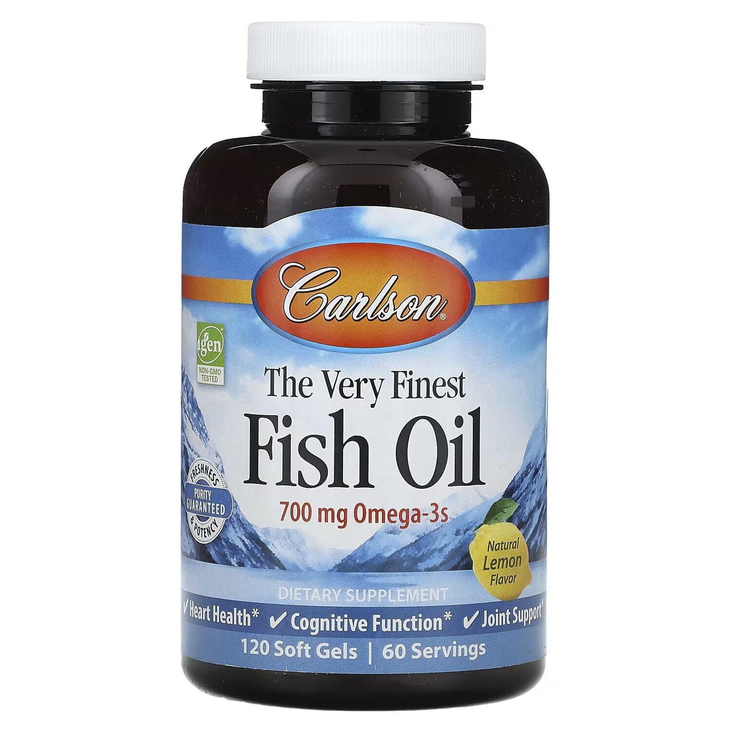 The Very Finest Fish Oil, натуральный лимон, 700 мг, 120 мягких таблеток (350 мг на мягкую желатиновую капсулу) Carlson
The Very Finest Fish Oil, натуральный лимон, 700 мг, 120 мягких таблеток (350 мг на мягкую желатиновую капсулу) Carlson