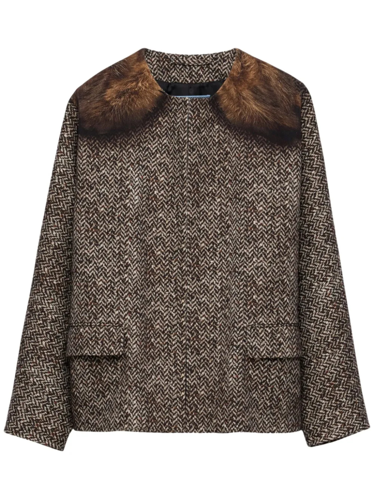 Prada однобортный жакет с принтом, коричневый
Prada однобортный жакет с принтом, коричневый