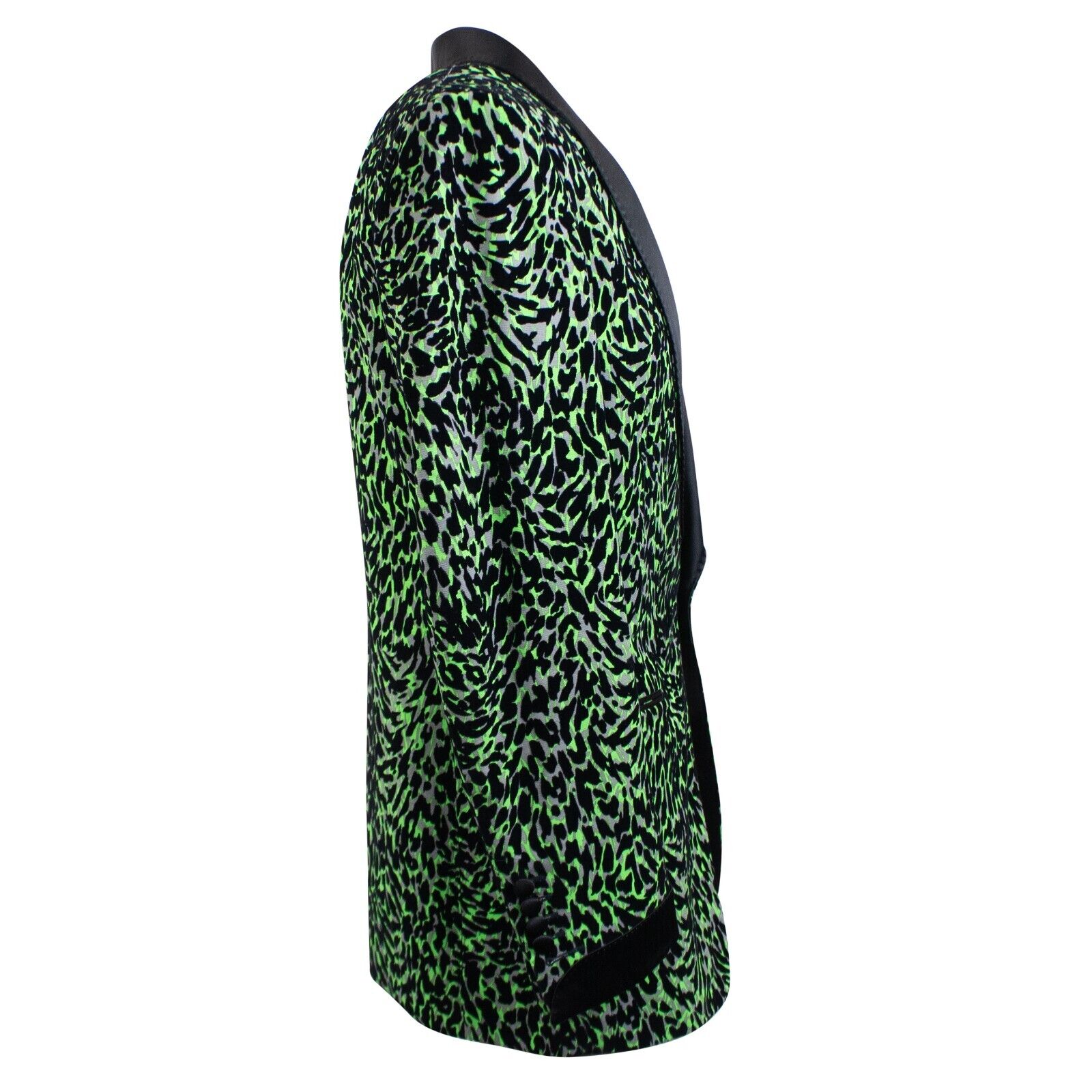 Неоновый зеленый и серый пиджак с принтом из меха животных Tom Ford
Неоновый зеленый и серый пиджак с принтом из меха животных Tom Ford