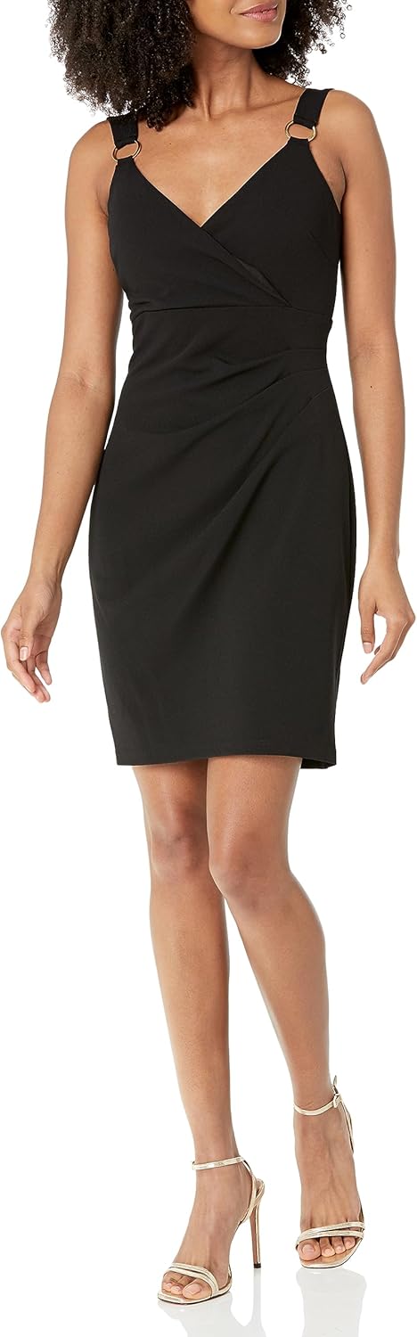 GUESS Женское платье-футляр без рукавов с кольцевым ремешком, Black
GUESS Женское платье-футляр без рукавов с кольцевым ремешком, Black